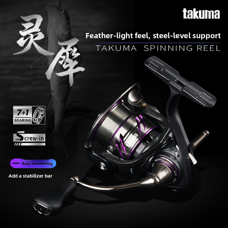 Ice Fishing Line - Carrete de pesca TakumaLingxi, ligero y